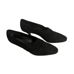 Donna Karan Elegant Black Suede Heels